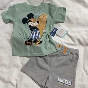 Disney Mickey Mouse shirt and shirts set 24M NWT